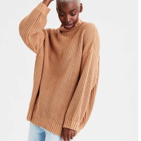 American Eagle Knit Oversized Mock Neck